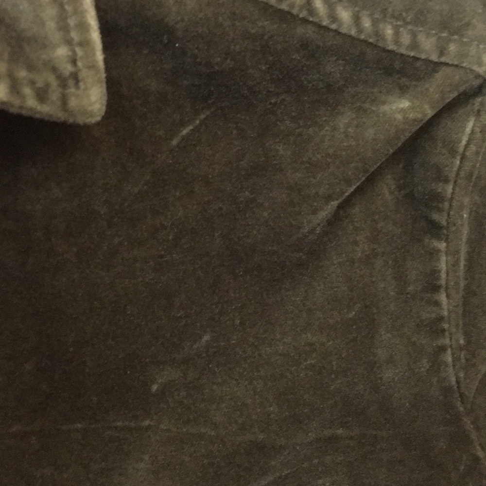 Olive Green Velour Jacket - Picture 5 of 10